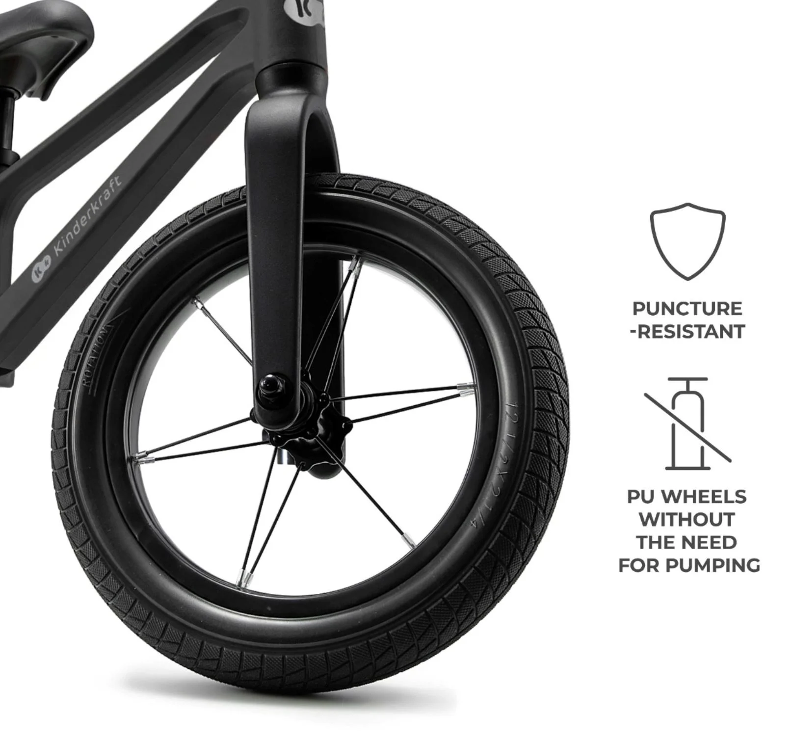 Bicicleta fara pedale Kinderkraft Enter Negru foto