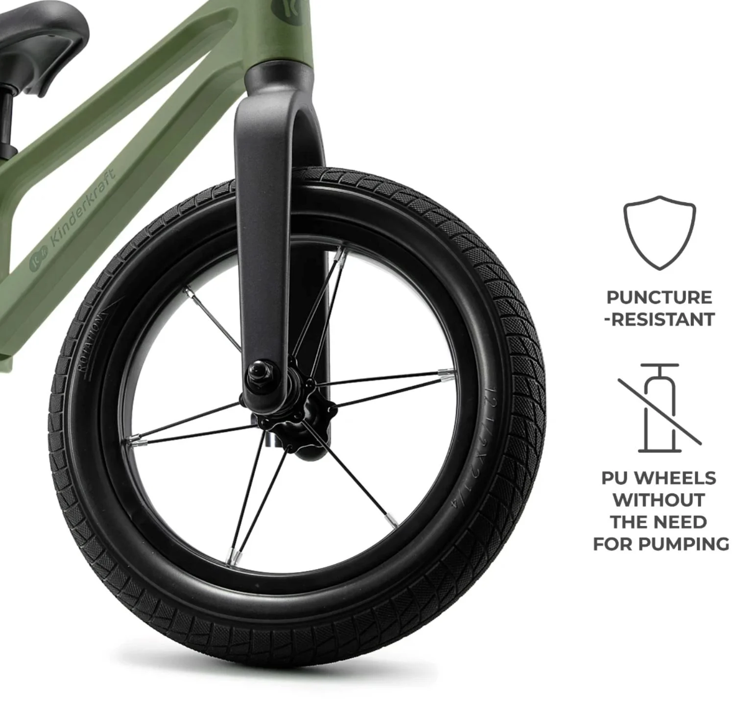 Bicicleta fara pedale Kinderkraft Enter Verde foto