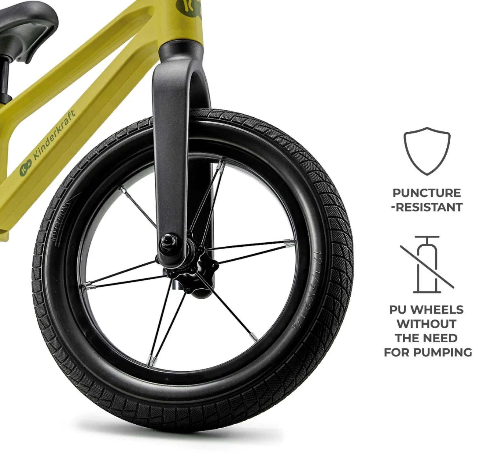 Bicicleta fara pedale Kinderkraft Enter Lime foto