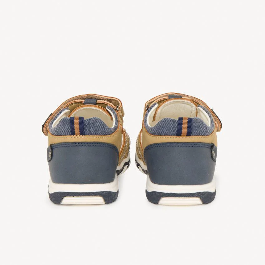 Saxo Blues Sandale inchise cu velcro Beige foto