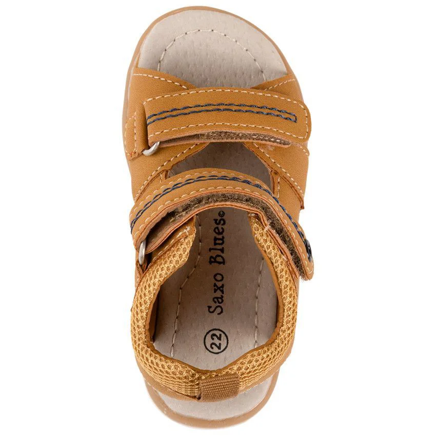Saxo Blues Sandale deschise cu velcro Brown foto