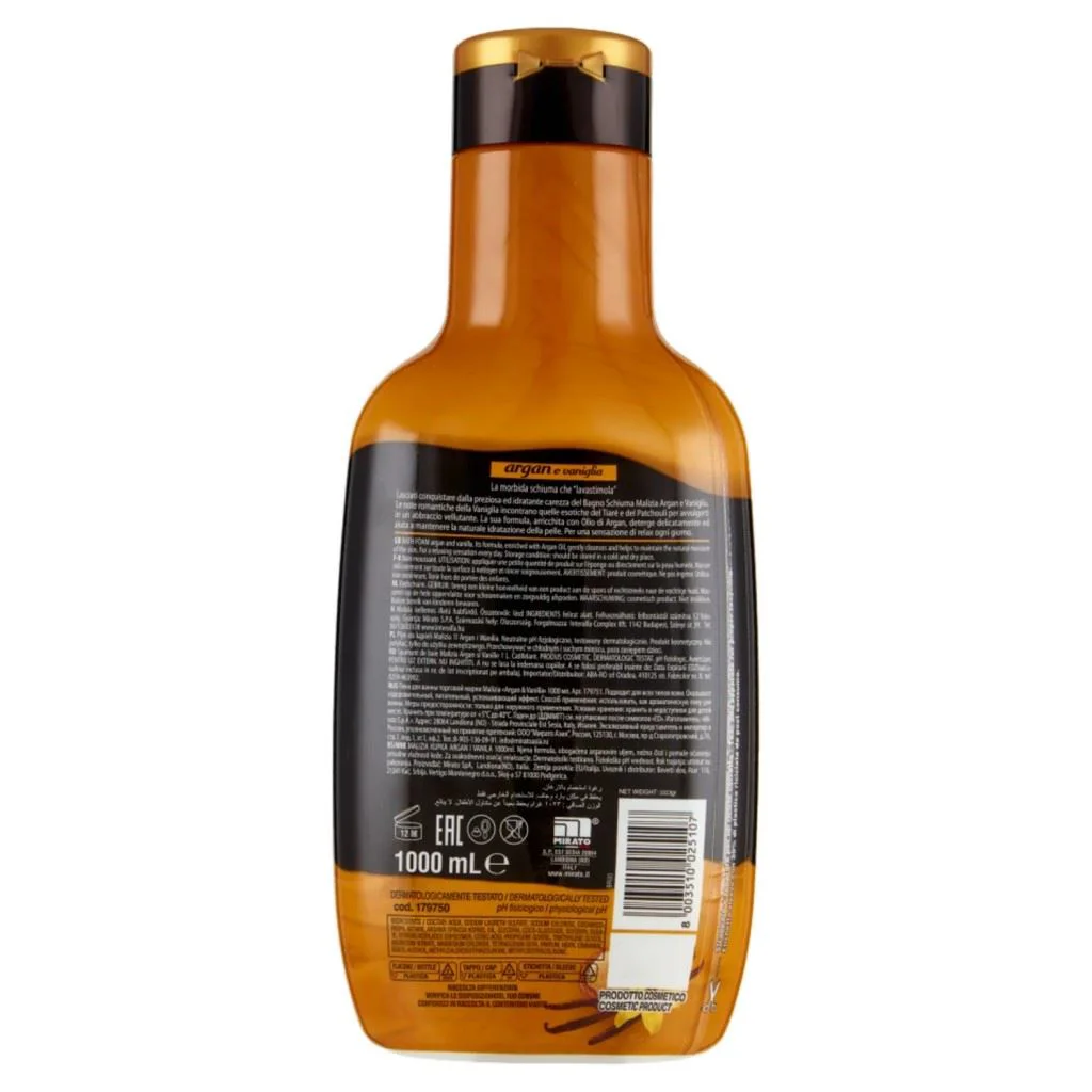 Gel de dus Malizia Argan Vanilie, 1 L foto