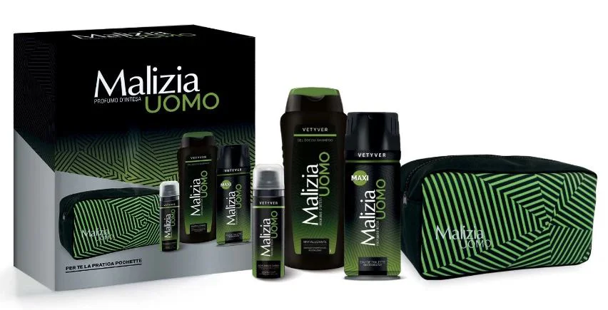 Set pentru barbati Malizia (Gel de dus-sampon 250 ml+Deodorant Spray Maxi 175 ml+Spuma de ras 50 ml) foto