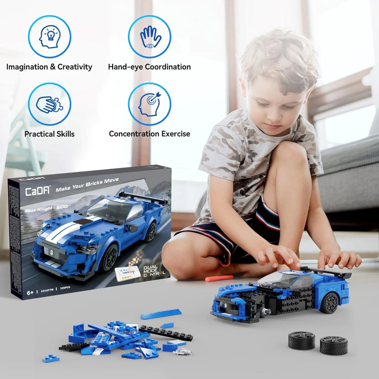 Конструктор CaDa Blue Knight 500, 325 эл. foto