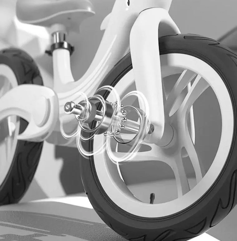 Bicicleta fara pedale pliabila 4Play Dolphin Black-White foto