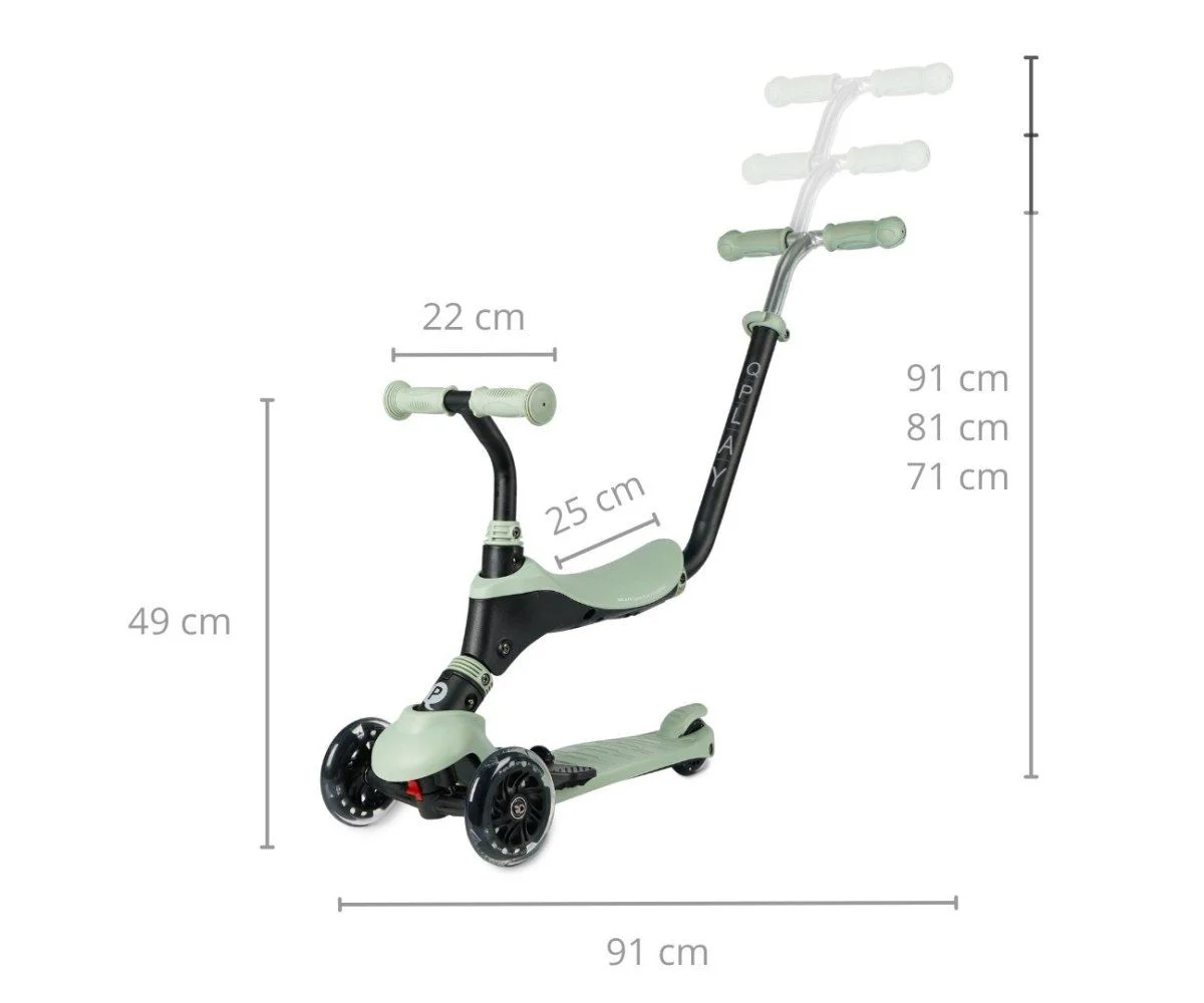Trotineta 3 in 1  Qplay Sema Pro Green foto