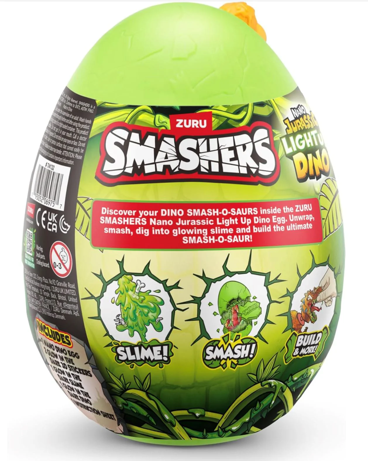 Ou-surpriza Zuru Smashers Nano Jurrasic Dinozaur foto