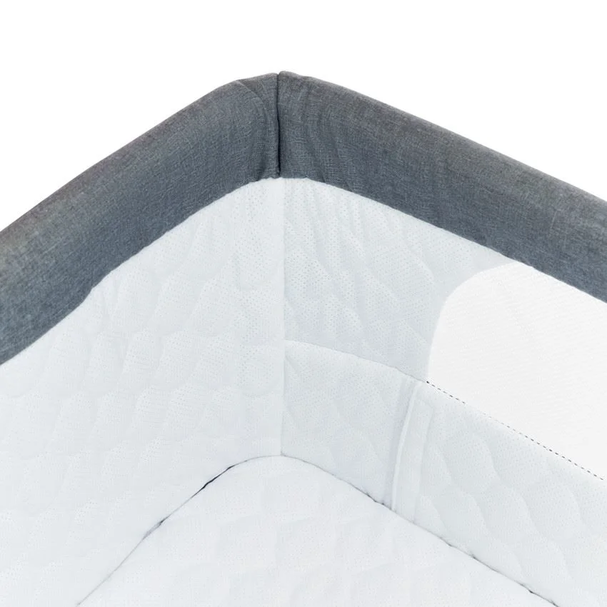Patut co-sleeper cu roti Premaman Bisoo Grey foto
