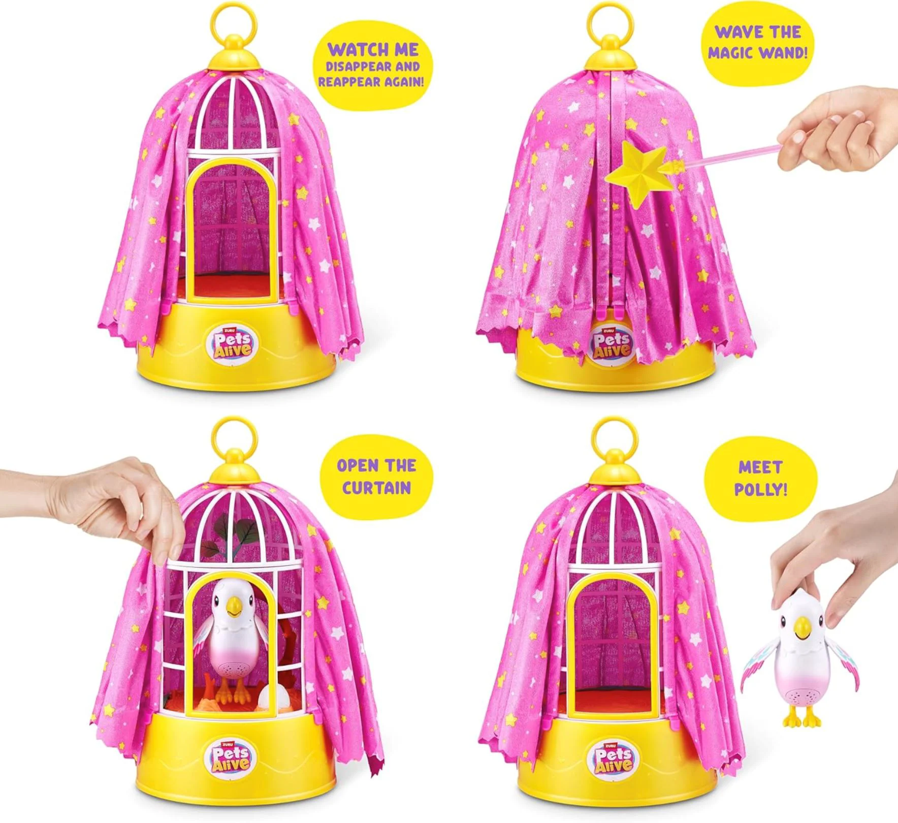 Jucarie interactiva Zuru Pets Alive Polly Pasare magica foto