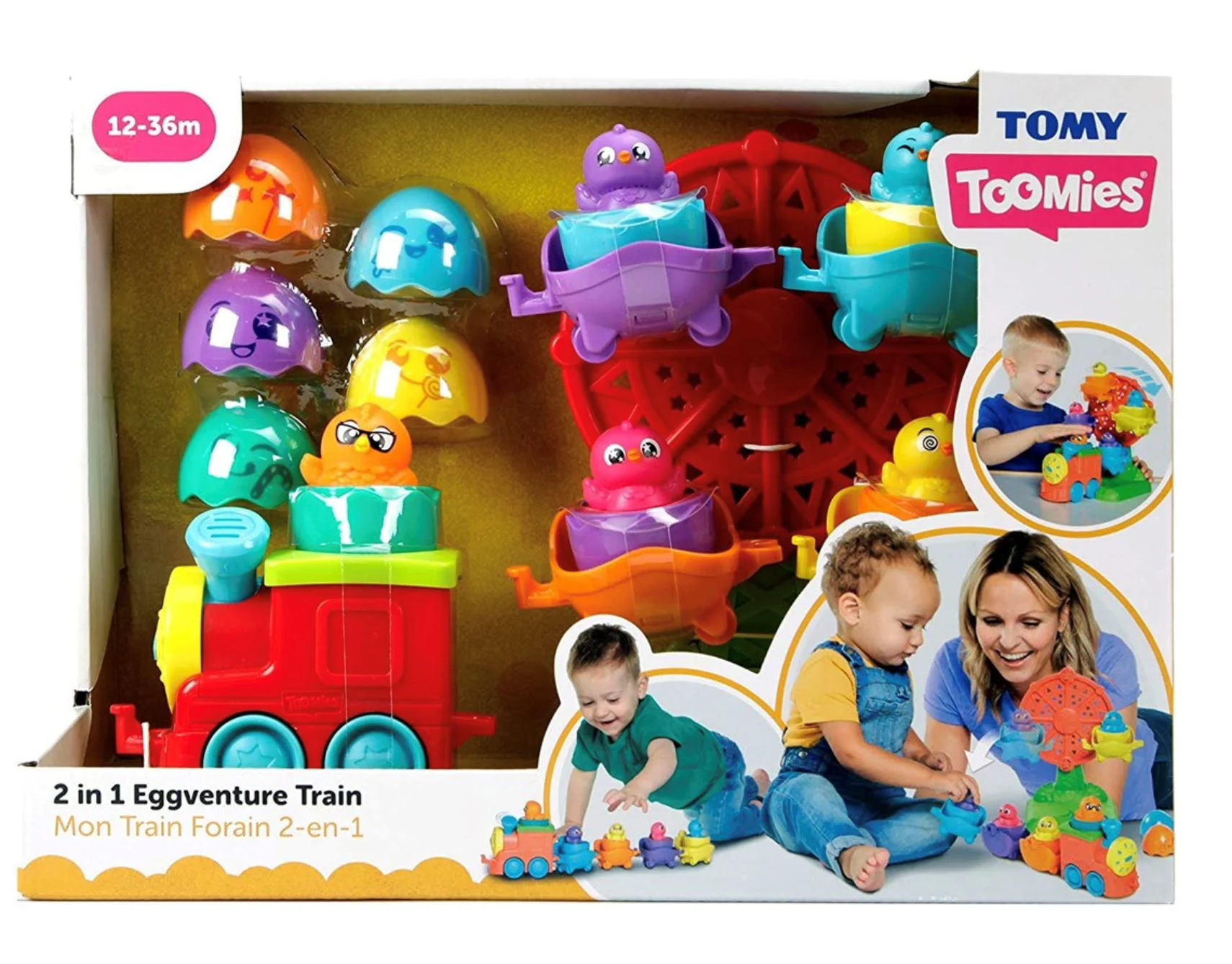 Jucarie 2 in 1 Tomy Trenuletul cu oua surprize foto