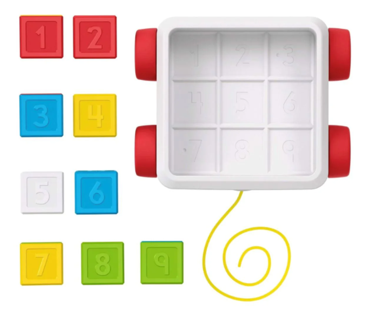 Jucarie de tras Fisher Price cu set de constructie, 9 el. foto