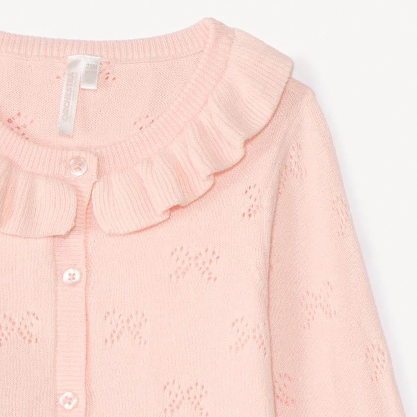Orchestra Cardigan tricotat ajurat Pink foto