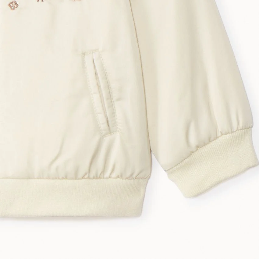 Orchestra Bomber satinat cu broderie Beige foto
