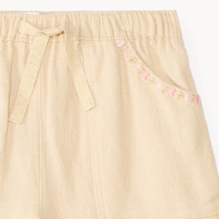 Orchestra Pantaloni scurti din panza cu broderie foto