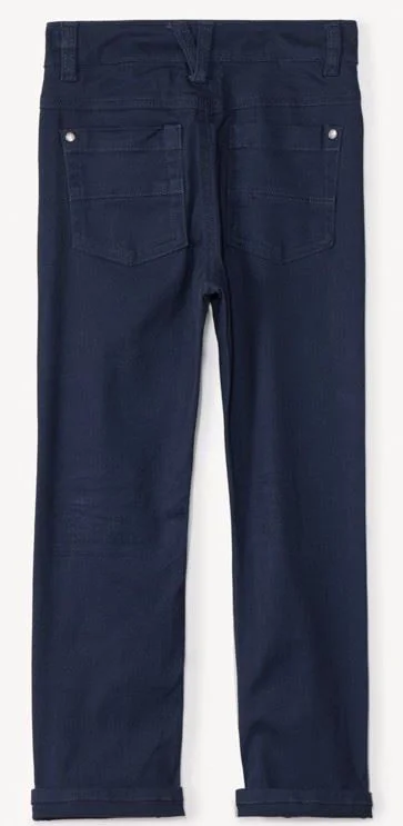 Orchestra Pantaloni slim fit drepti din twill Blue foto