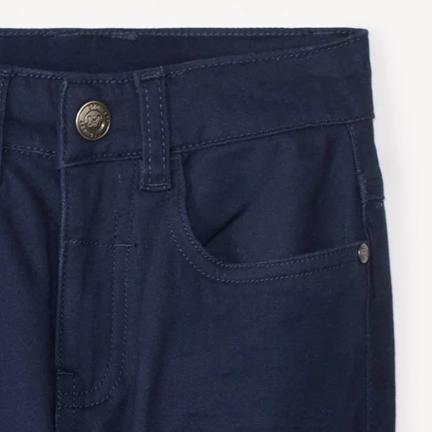Orchestra Pantaloni slim fit drepti din twill Blue foto