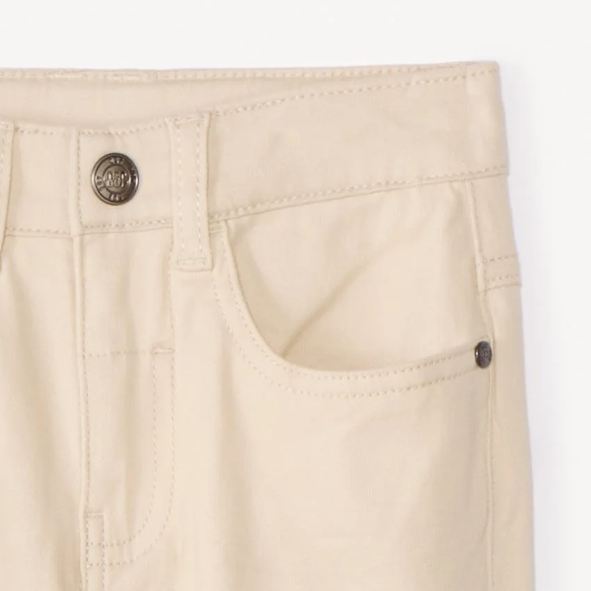 Orchestra Pantaloni slim fit drepti din twill Beige foto