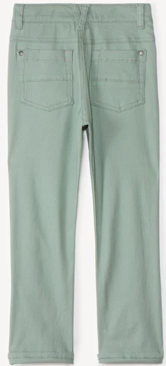 Orchestra Pantaloni slim fit drepti din twill Green foto