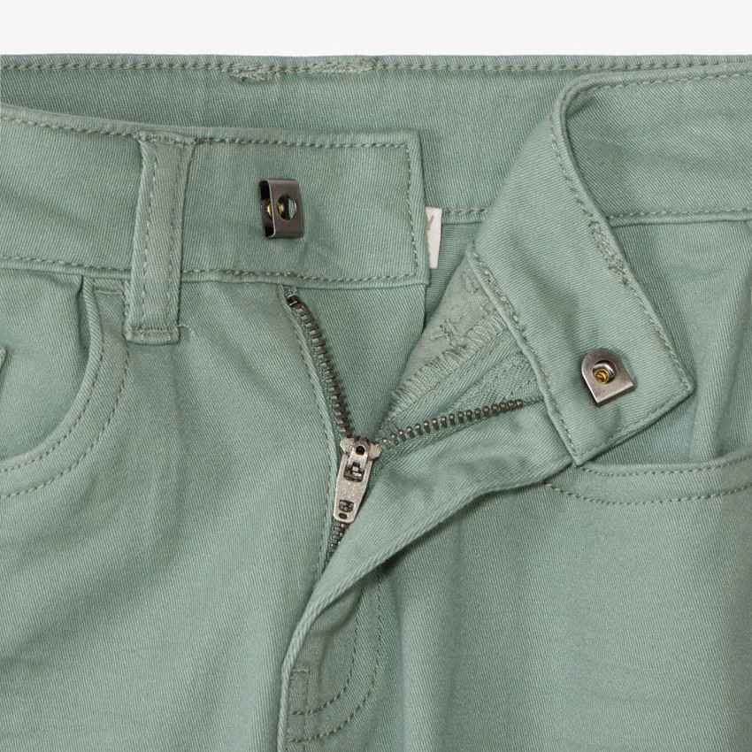 Orchestra Pantaloni slim fit drepti din twill Green foto