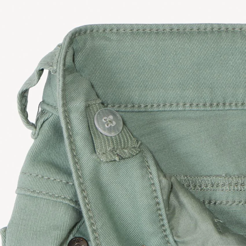 Orchestra Pantaloni slim fit drepti din twill Green foto