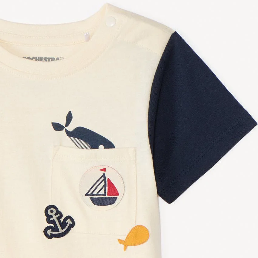 Orchestra Tricou Ecru Whale foto