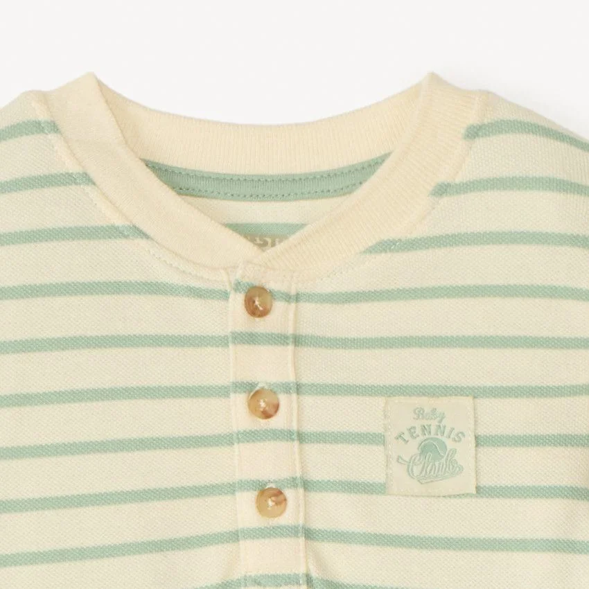 Orchestra Set 2 piese Green Stripes - tricou si pantaloni scurti foto