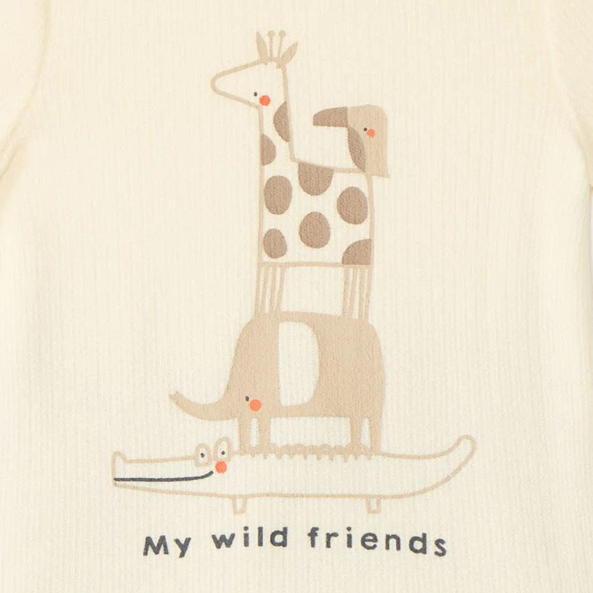 Orchestra Set 2 piese Giraffe - tricou si pantaloni scurti foto