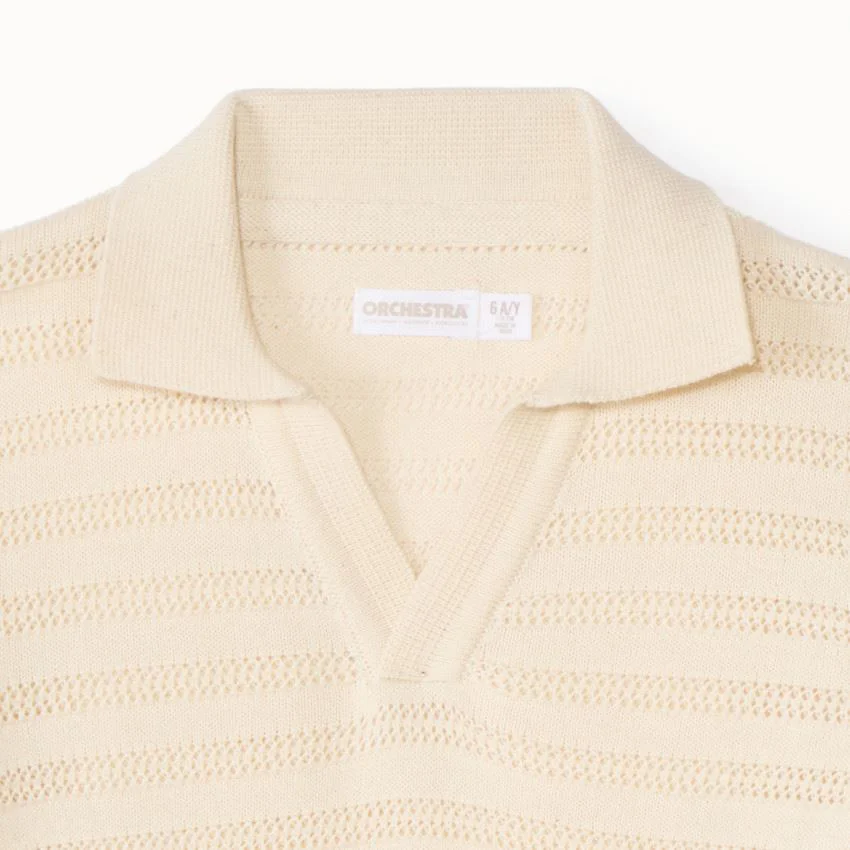 Orchestra Tricou polo din tricot Crem foto