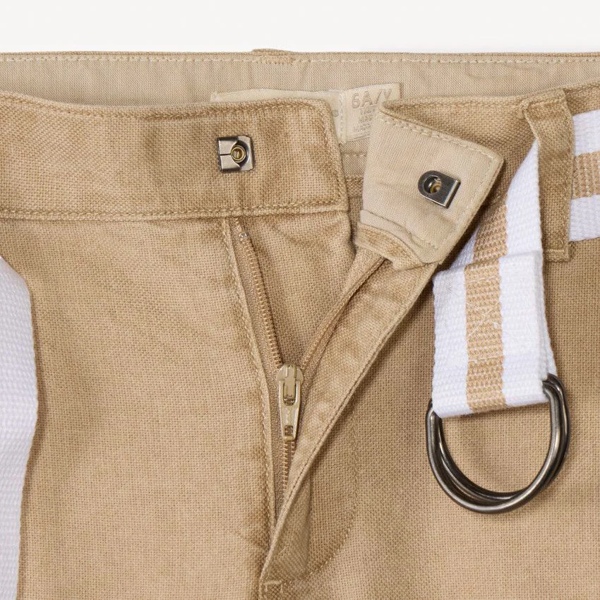 Orchestra Pantaloni drepti din panza cu curea Beige foto