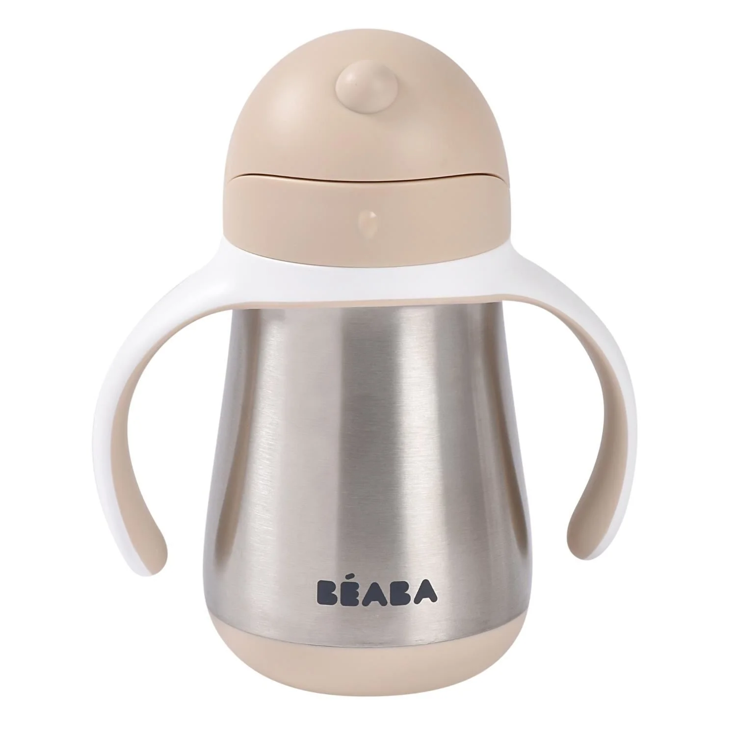 Cana cu pai din inox Beaba Clay, 250 ml foto