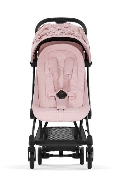 Carucior de plimbare Cybex Coya Matt Black Simply Flowers Pink foto