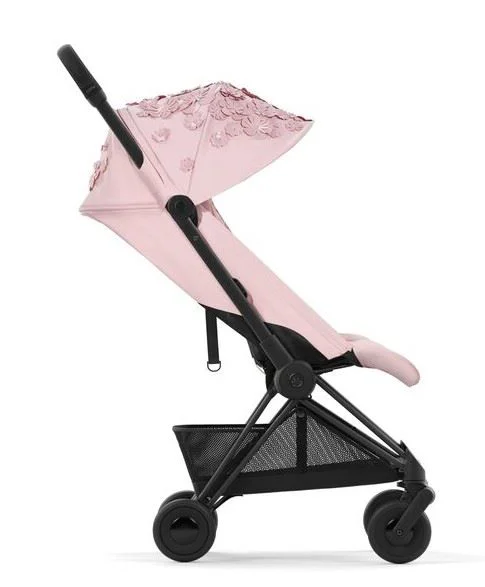 Carucior de plimbare Cybex Coya Matt Black Simply Flowers Pink foto