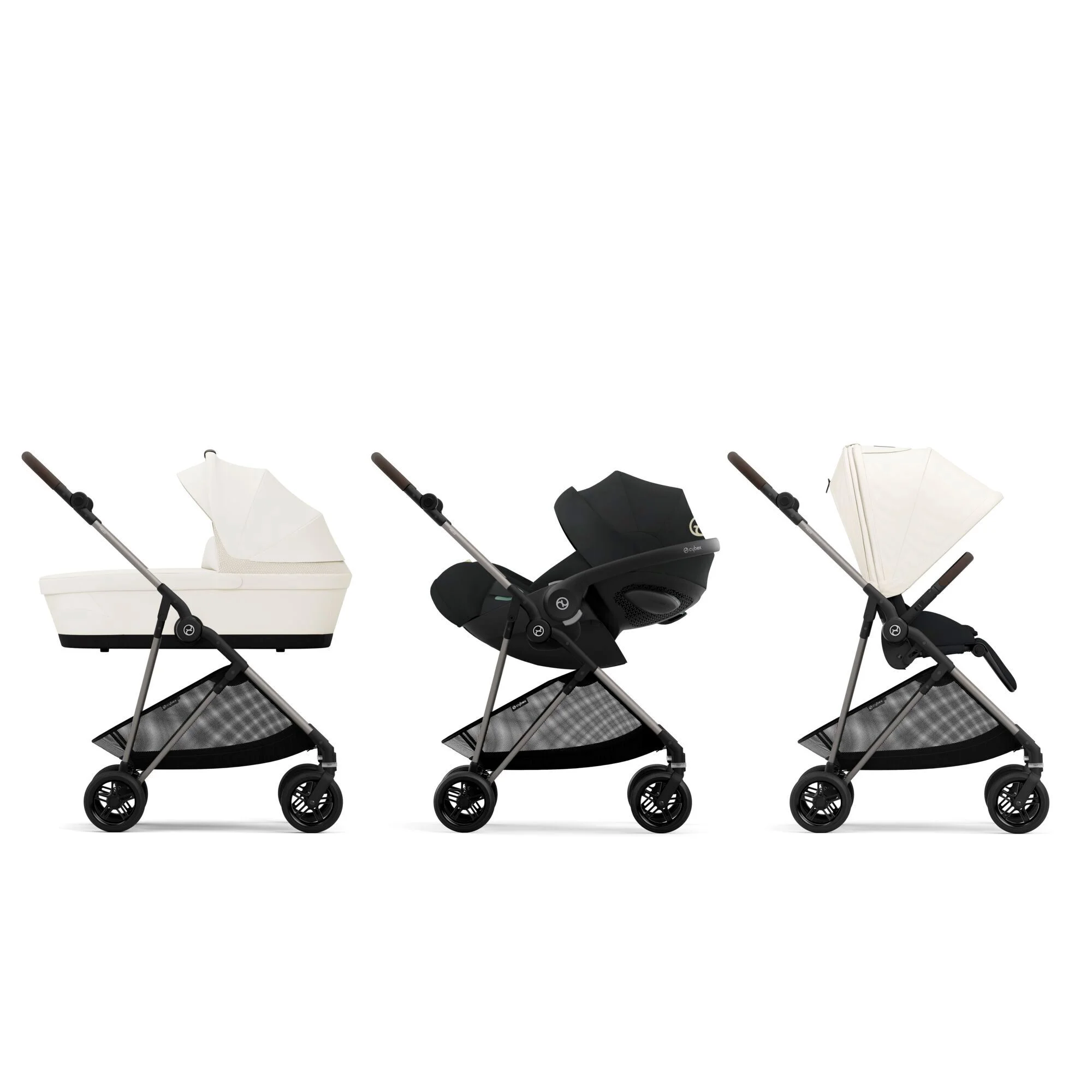 Carucior Cybex Melio Canvas White Light Beige foto