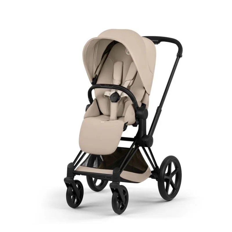 Carucior 2 in 1 Cybex Priam Matt Black Cozy Beige foto