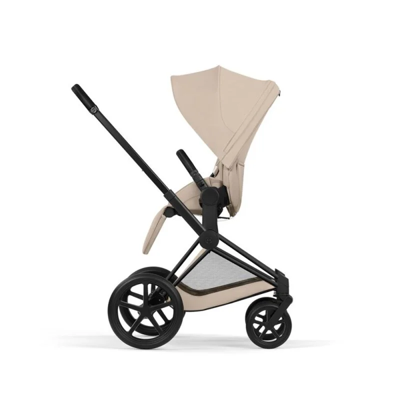 Carucior 2 in 1 Cybex Priam Matt Black Cozy Beige foto
