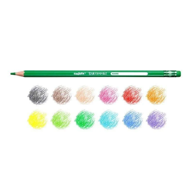 Creioane colorate Carioca Tita Erasable, 12 buc. foto