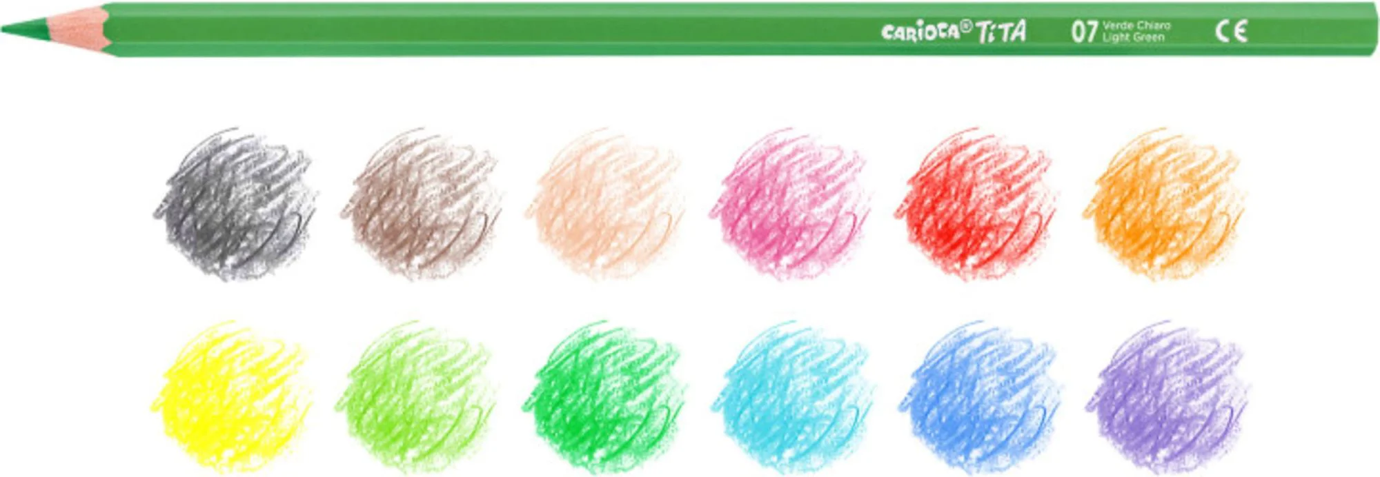 Creioane colorate cu ascutitoare in tub Carioca Tita, 12 buc. foto
