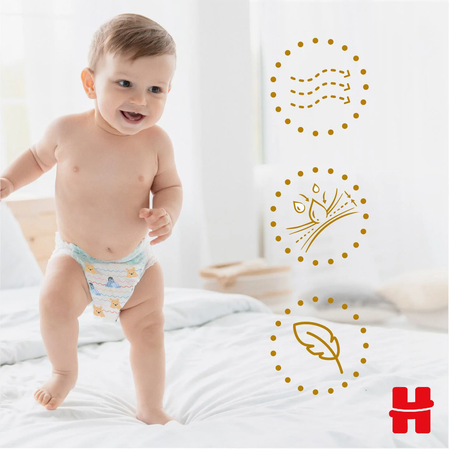 Chilotei Huggies Extra Care Box 5 (12-17 kg), 68 buc. foto