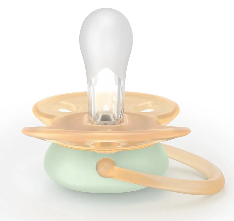 Suzete ortodontice de noapte Philips AVENT Ultra Soft Albastru-portocaliu (6-18 luni), 2 buc. foto