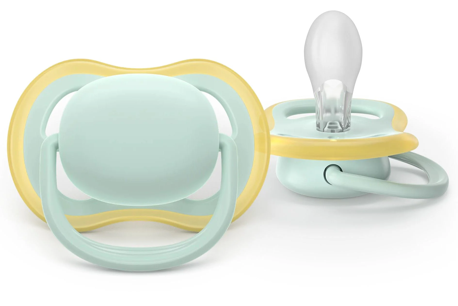 Suzete din silicon Philips Avent Ultra Air Verde-albastru (0-6 luni), 2 buc. foto