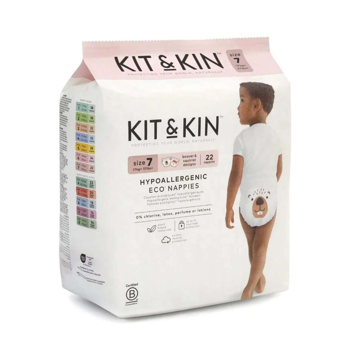 Scutece eco hipoalergice Kit&Kin 7 (17+ kg), 22 buc. foto