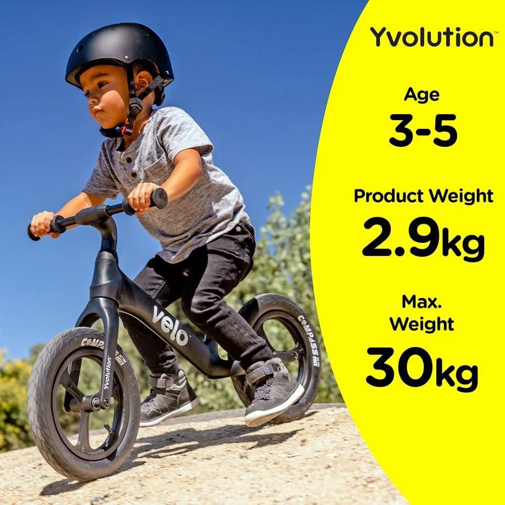 Bicicleta fara pedale Yvolution Velo Pro Black foto
