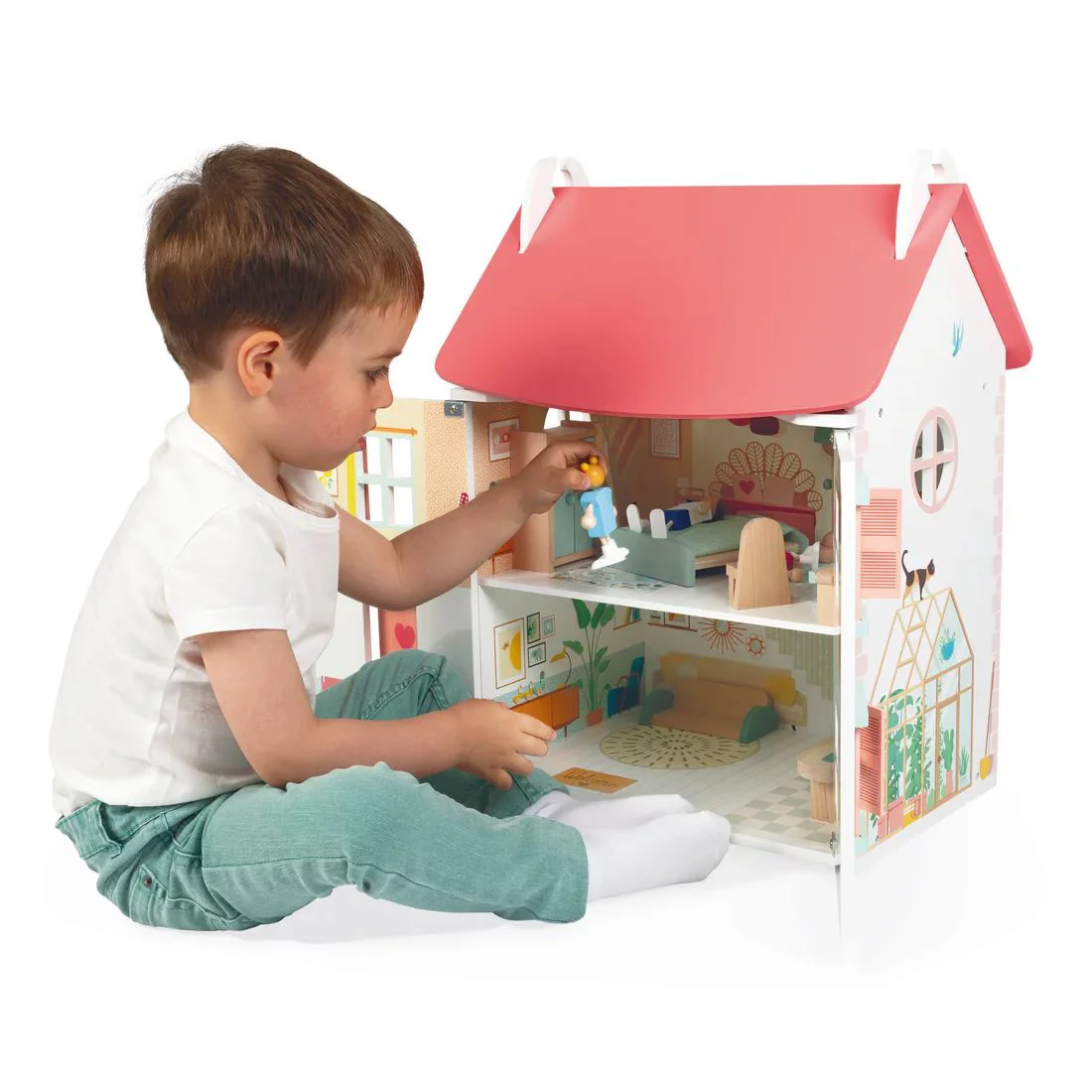 Деревянный кукольный домик Janod Dollhouse foto