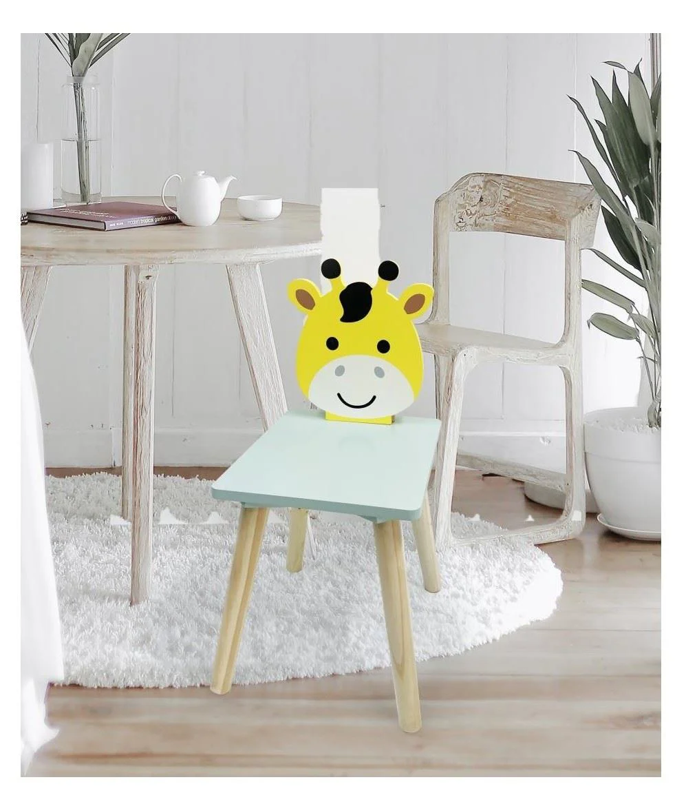 Scaunel din lemn pentru copii U-Grow Giraffe foto