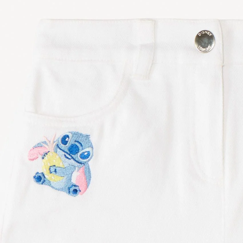 Orchestra Pantaloni scurti din denim cu imprimeu Stitch foto