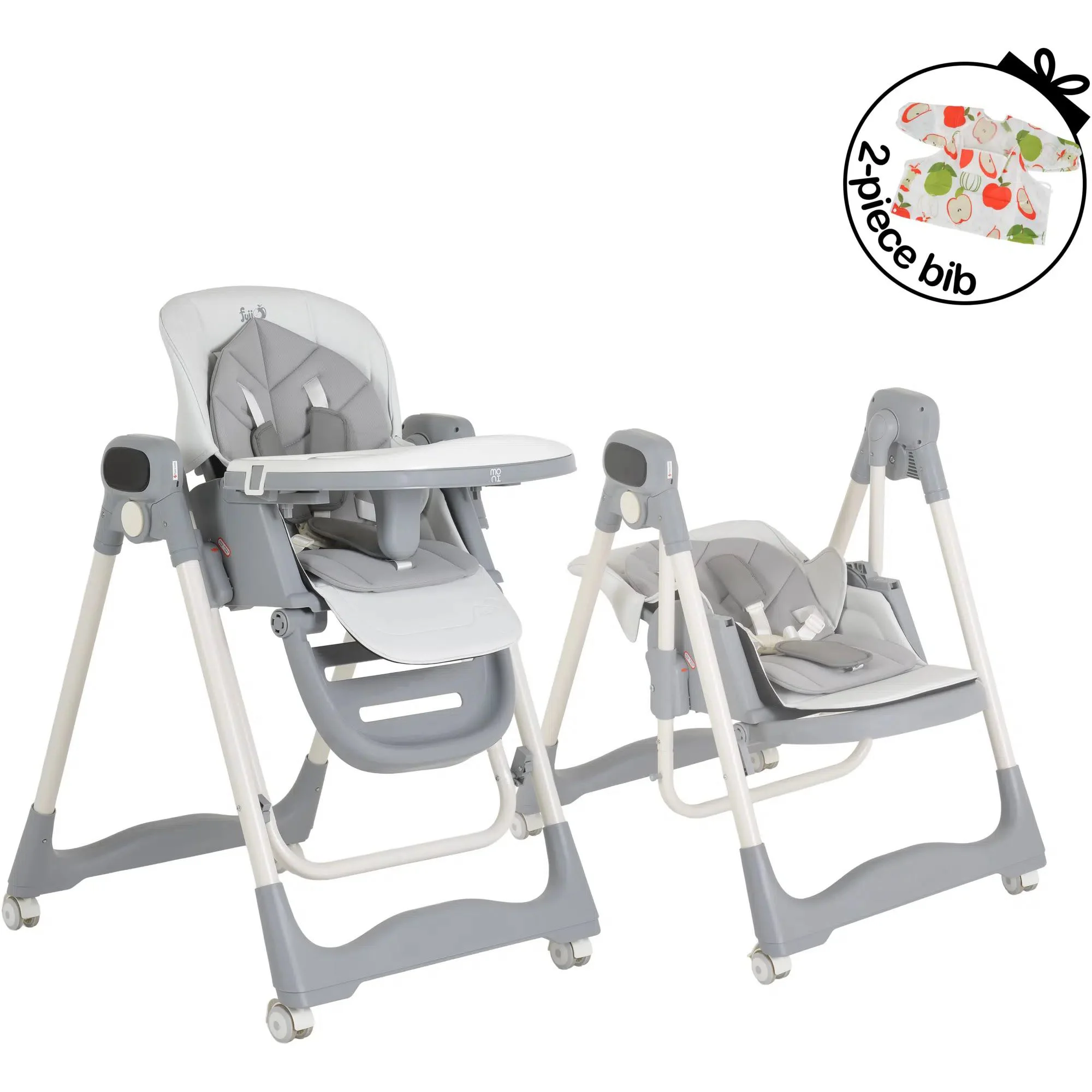 Scaun de masa pliabili 2 in 1 Moni Fuji cu balansare, Grey foto