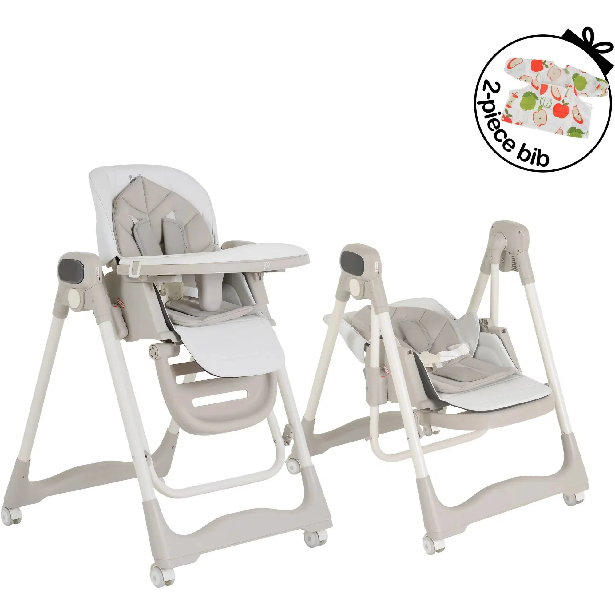 Scaun de masa pliabil 2 in 1 cu balansare Moni Fuji Beige foto