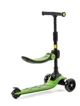 Trotineta 2 in 1 Scooter Lamborghini cu scaun si roti LED, Verde foto