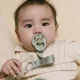 Набор из 2 круглых латексных пустышек + цепочка-клипса Loop BIBS Colour Sage (0-6 мес.) foto