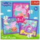 Puzzle Trefl 3 in 1 Obiceiurile Purcelusei Peppa foto